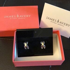James Avery Silver Sterling & 14k Gold Earrings